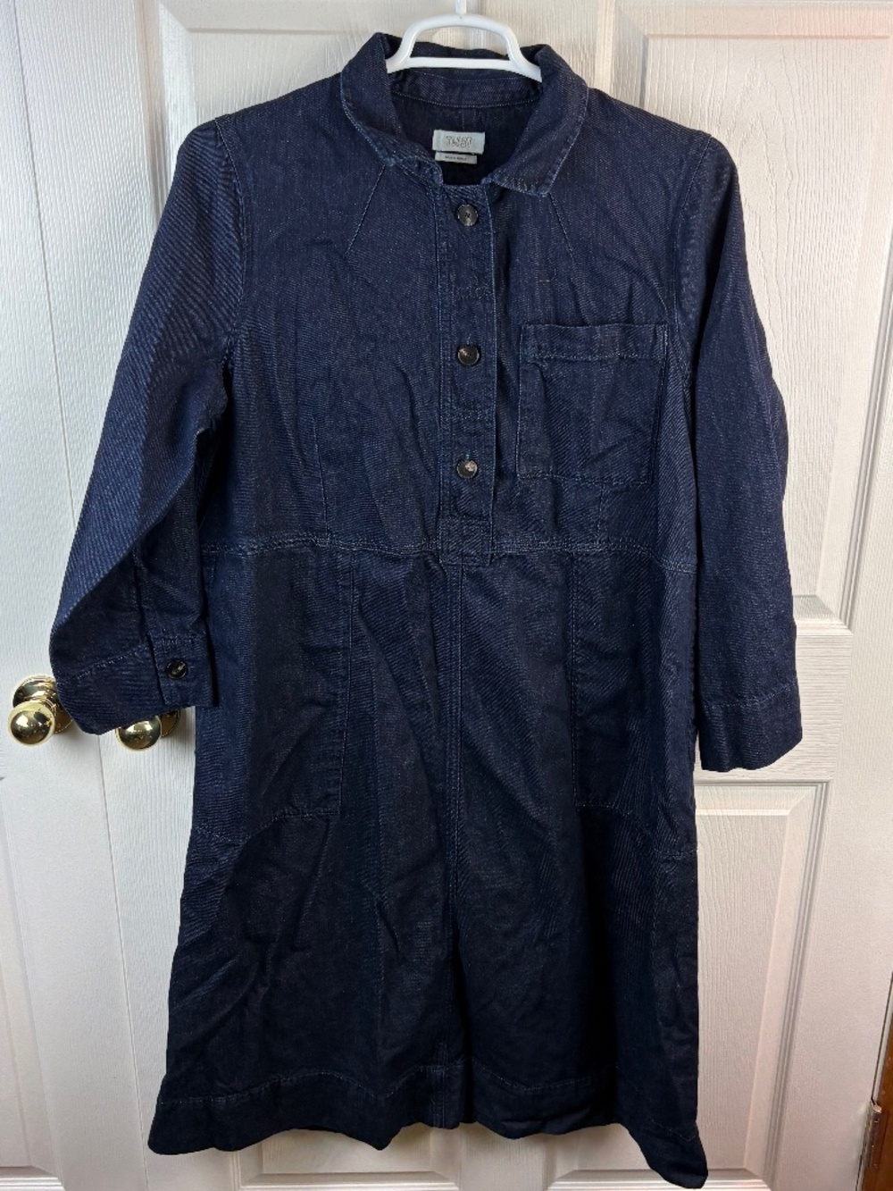 Toast Clothing Long Sleeve Denim Midi Dress